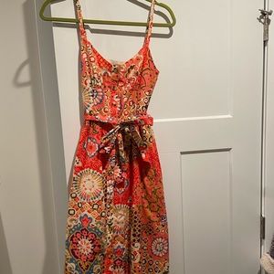 J.Crew classic button front paisley sundress
